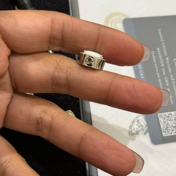 Real Genuine GRA Certified Opal Urn Jewelry Cremation VVS Moissnaite diamond urn - Picture 4 of 13